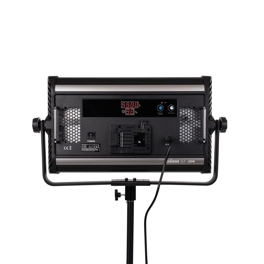 Dörr DLP-100W KIT Dauerlicht – 100 W, 10000 Lux, 3200–5500 K, CRI 95 – dimmbar – Schwarz – 2er-Pack