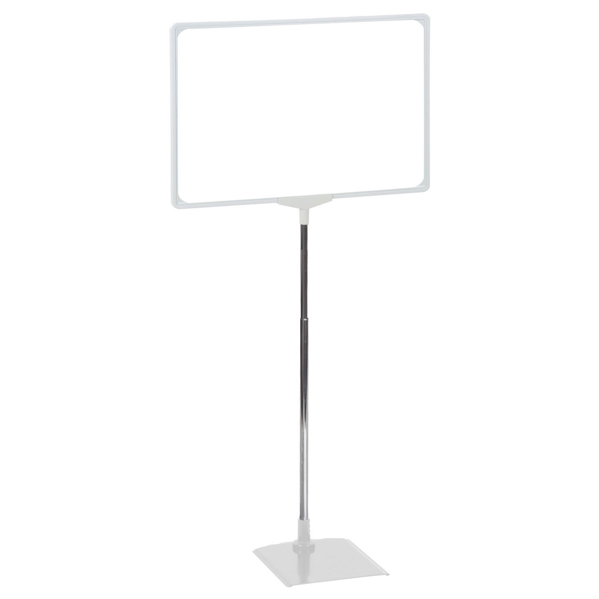 Franken Schilderhalter – für A3 – höhenverstellbar – quer – grau – Aluminium – Höhe 320–620 mm