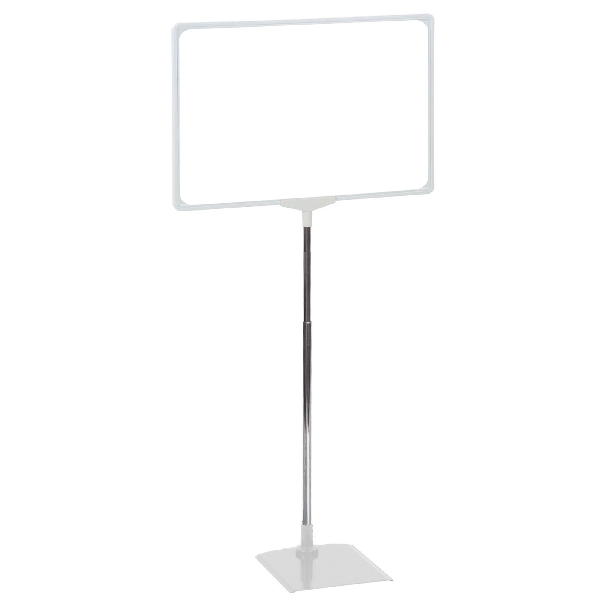 Franken Schilderhalter – für A3 – höhenverstellbar – quer – grau – Aluminium – Höhe 320–620 mm