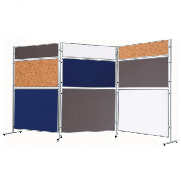 Franken Whiteboard – 120 × 60 cm, lackierter Stahl, Aluminiumrahmen, beidseitig, inkl. Befestigungsadapter