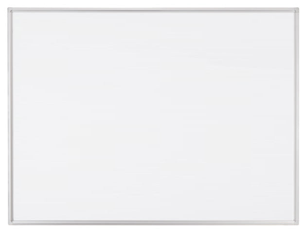 Franken Whiteboard – 150 × 100 cm, Emaille, Aluminiumrahmen, silber, Wandmontage, inkl. Ablage, Befestigungszubehör