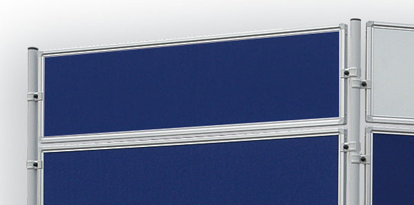 Franken Textiltafel EL-UTF60 03 für Stellwandsystem ECO – 1'200 × 600 mm, Aluminiumrahmen, Filz, Blau