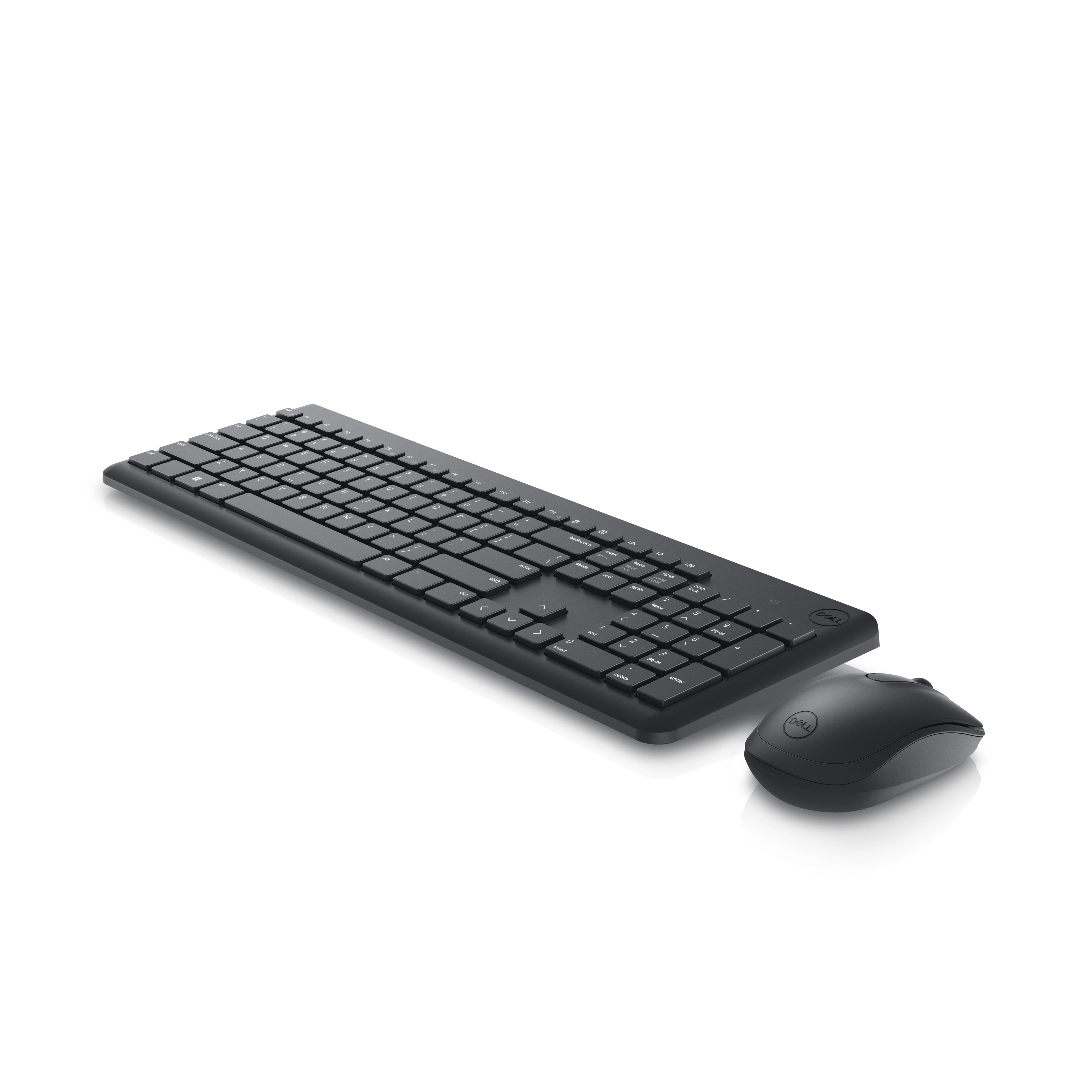Dell KM3322W – Tastatur- und Maus-Set – Membran – 2,4 GHz (Empfänger) – QWERTZ (CH) – Schwarz