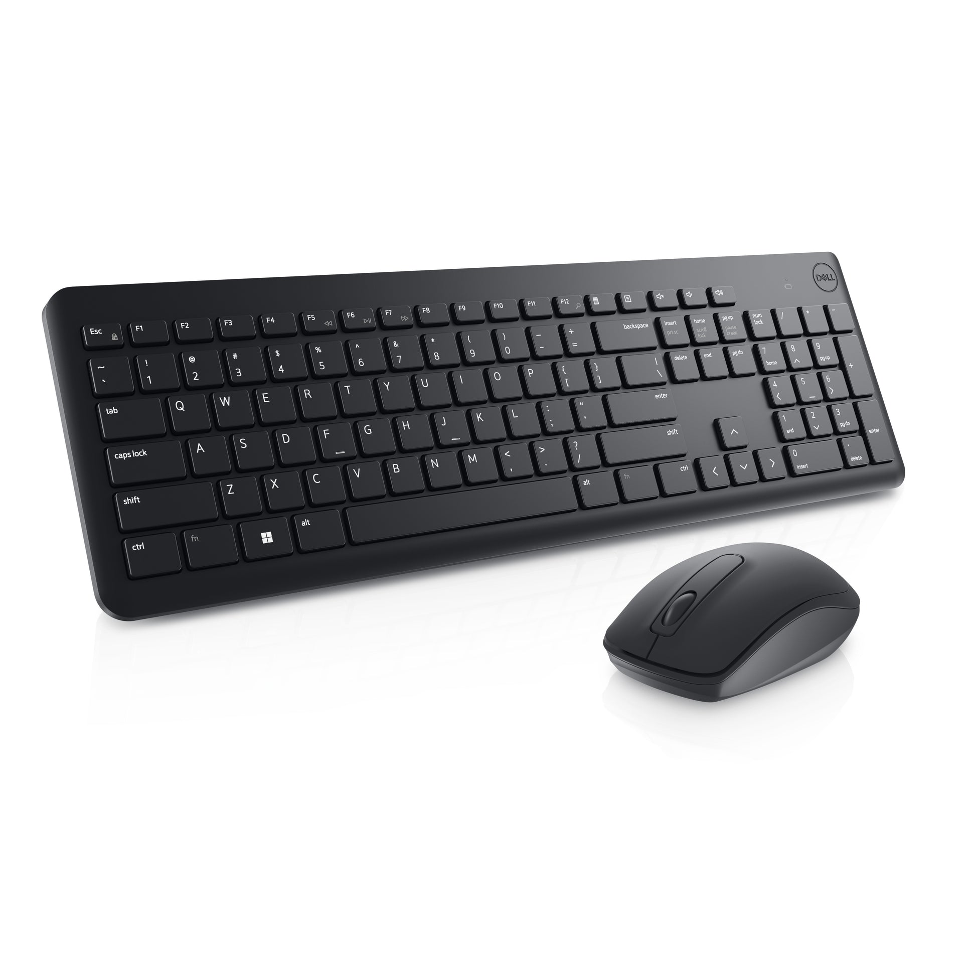 Dell KM3322W – Tastatur- und Maus-Set – Membran – 2,4 GHz (Empfänger) – QWERTZ (CH) – Schwarz