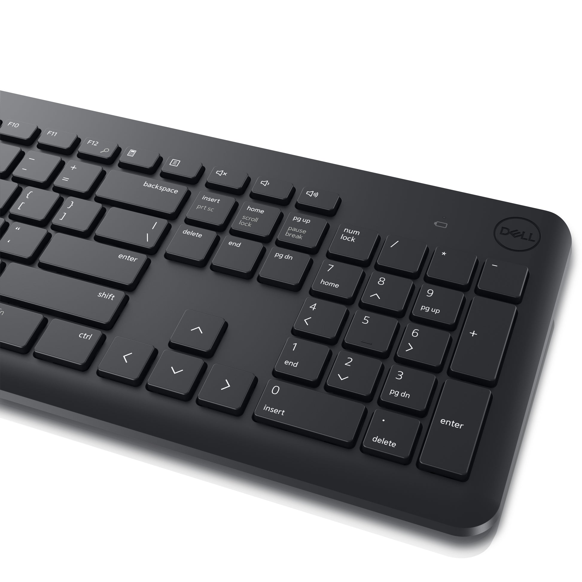 Dell KM3322W – Tastatur- und Maus-Set – Membran – 2,4 GHz (Empfänger) – QWERTZ (CH) – Schwarz