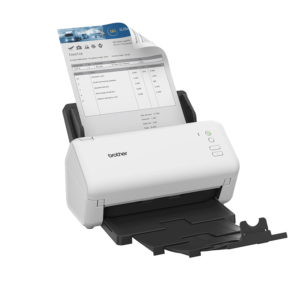 Brother ADS-4100 – Einzugsscanner, A4, Duplex, 35 ppm, ADF 60 Blatt, USB, 1'200 dpi