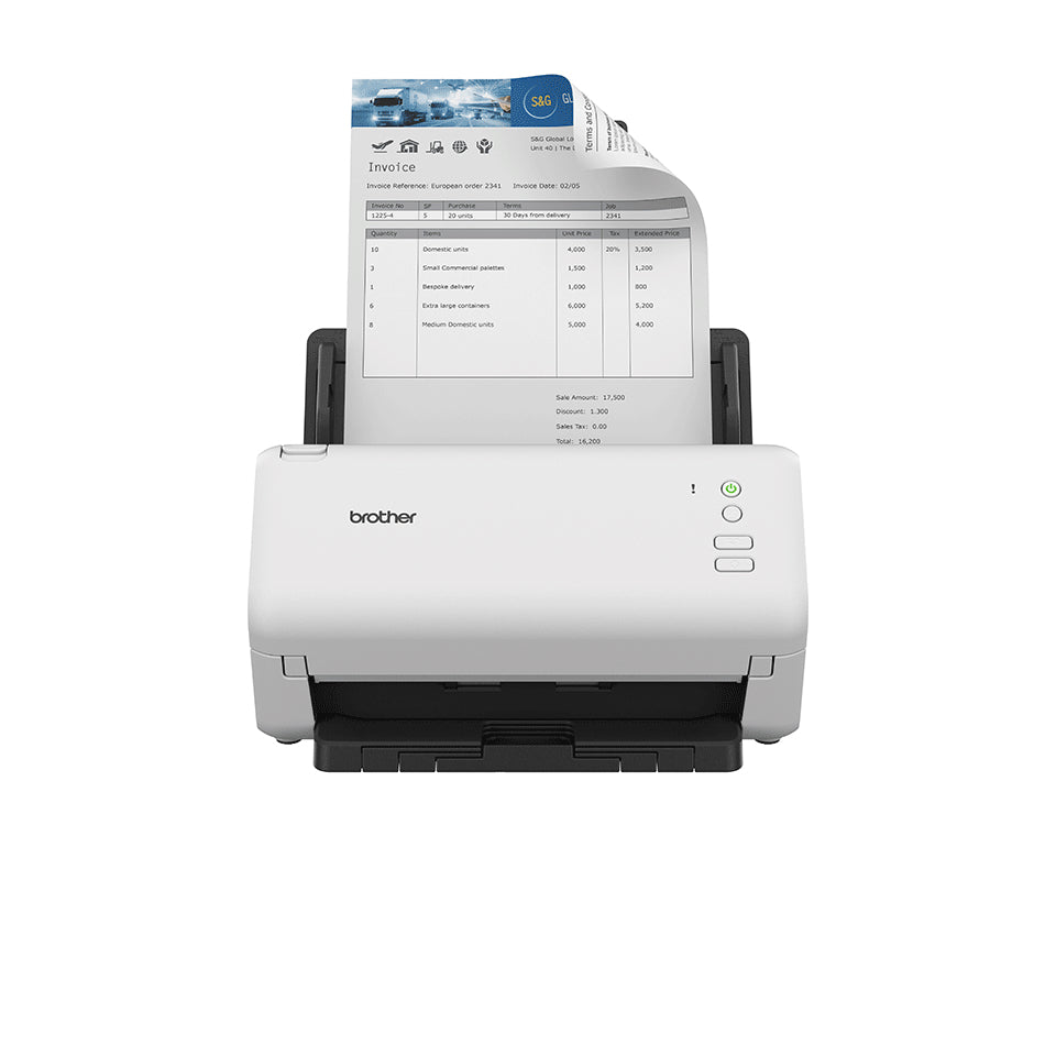 Brother ADS-4100 – Einzugsscanner, A4, Duplex, 35 ppm, ADF 60 Blatt, USB, 1'200 dpi