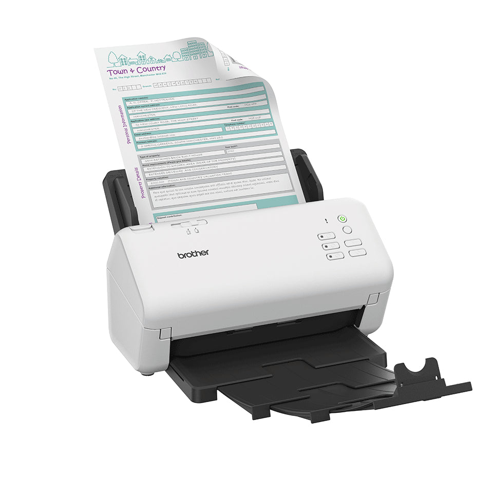 Brother ADS-4300N – Einzugsscanner, A4, Duplex, 40 Seiten pro Minute, ADF 80 Blatt, LAN, 1'200 dpi