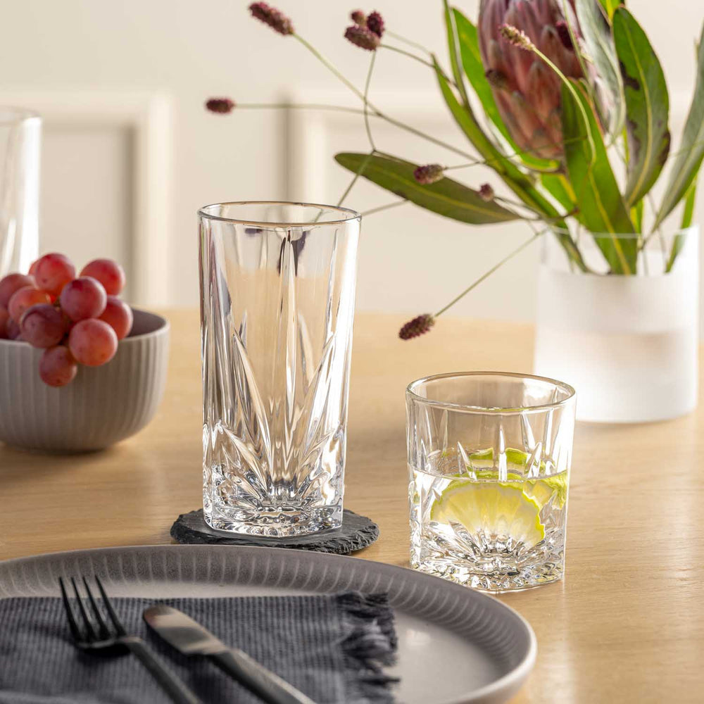 LEONARDO Whiskyglas Capri – 4er Set, 220 ml, Ø 7,6 cm, Kalk-Natron-Glas, Transparent, spülmaschinenfest