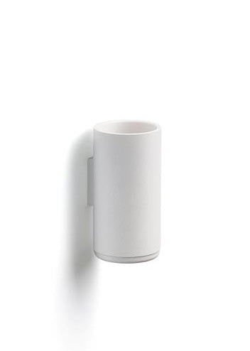Zone Denmark Zahnbürstenhalter Rim – 7,5×7,5×13,6 cm, Kunststoff, Wandmontiert, Weiss