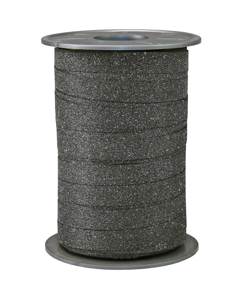 Pattberg Geschenkband, Polypropylen, Satin, Schwarz, 10 mm × 100 m, 1 Stk.