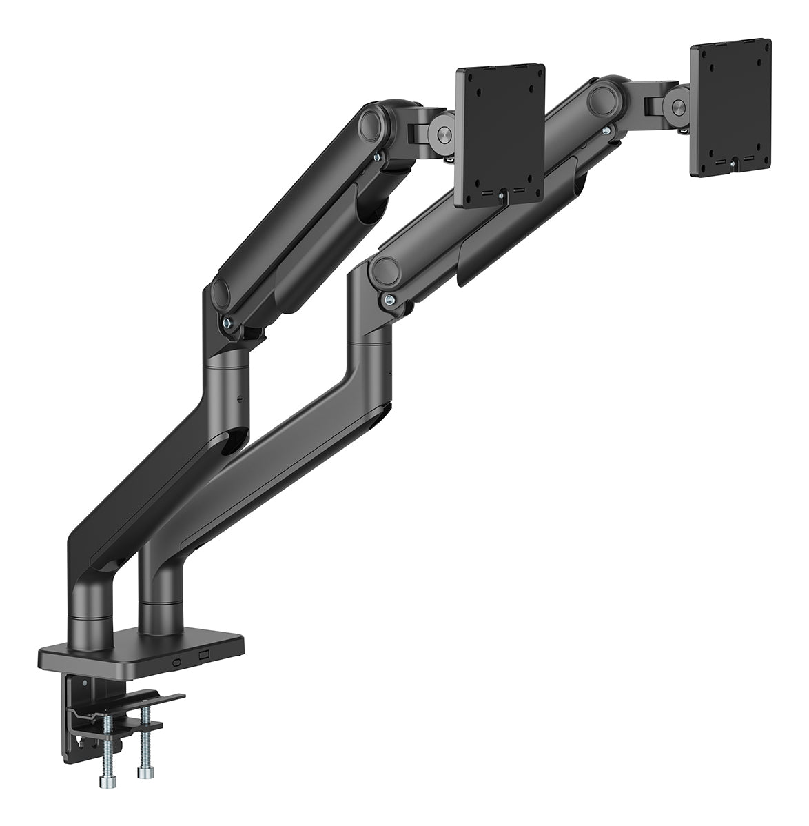 Digitus Monitorarm Tischhalterung – Klemme/Durchführung – 2 Monitore – bis 45" – VESA 75×75/100×100 mm