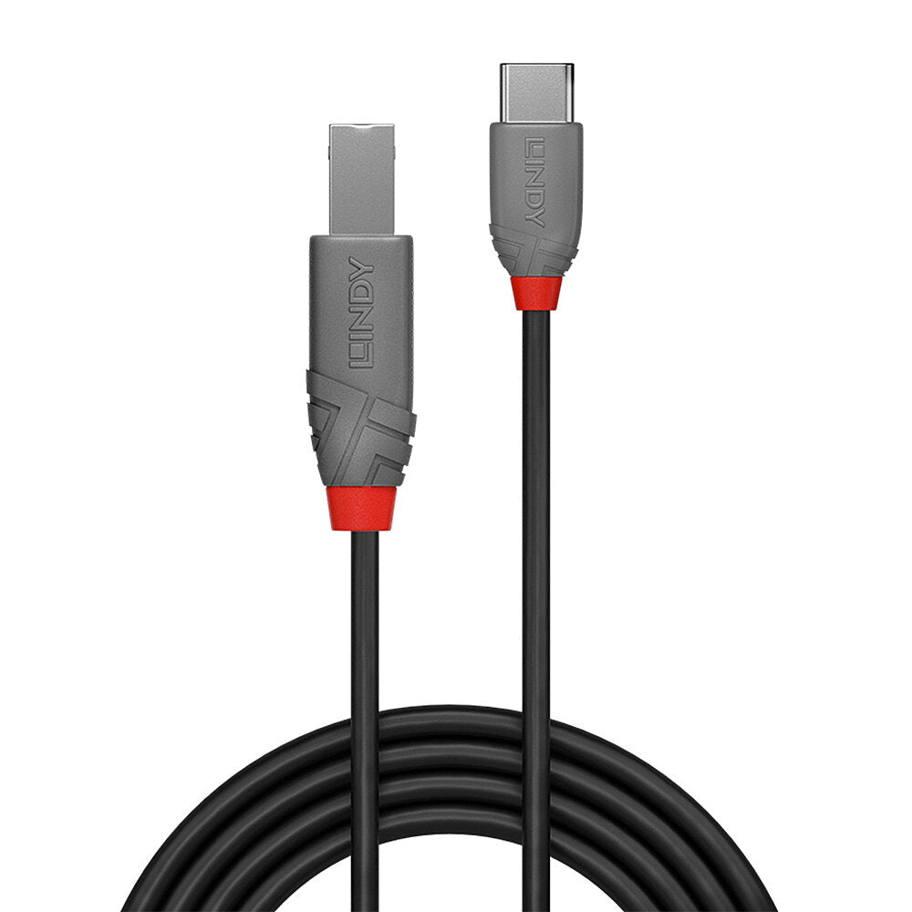 Lindy USB-Kabel, USB-C zu USB-B, 1 m, USB 2.0