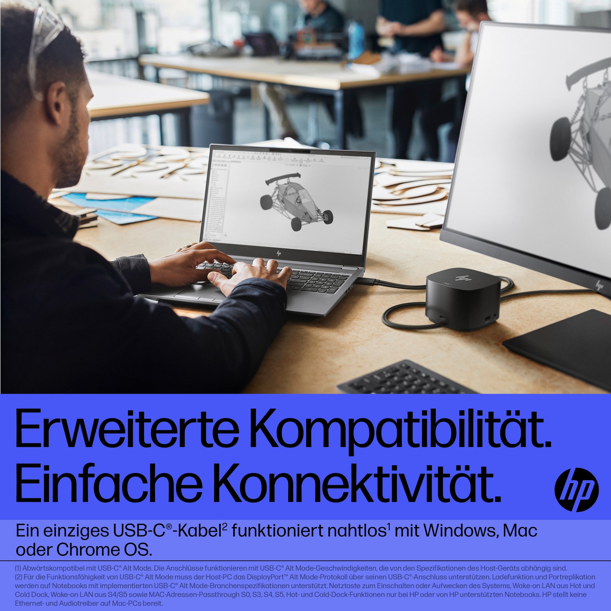 HP G4 Dockingstation – Thunderbolt 4, 2× DP, 1× HDMI, 4× USB-A, 1× USB-C, 280 W PD