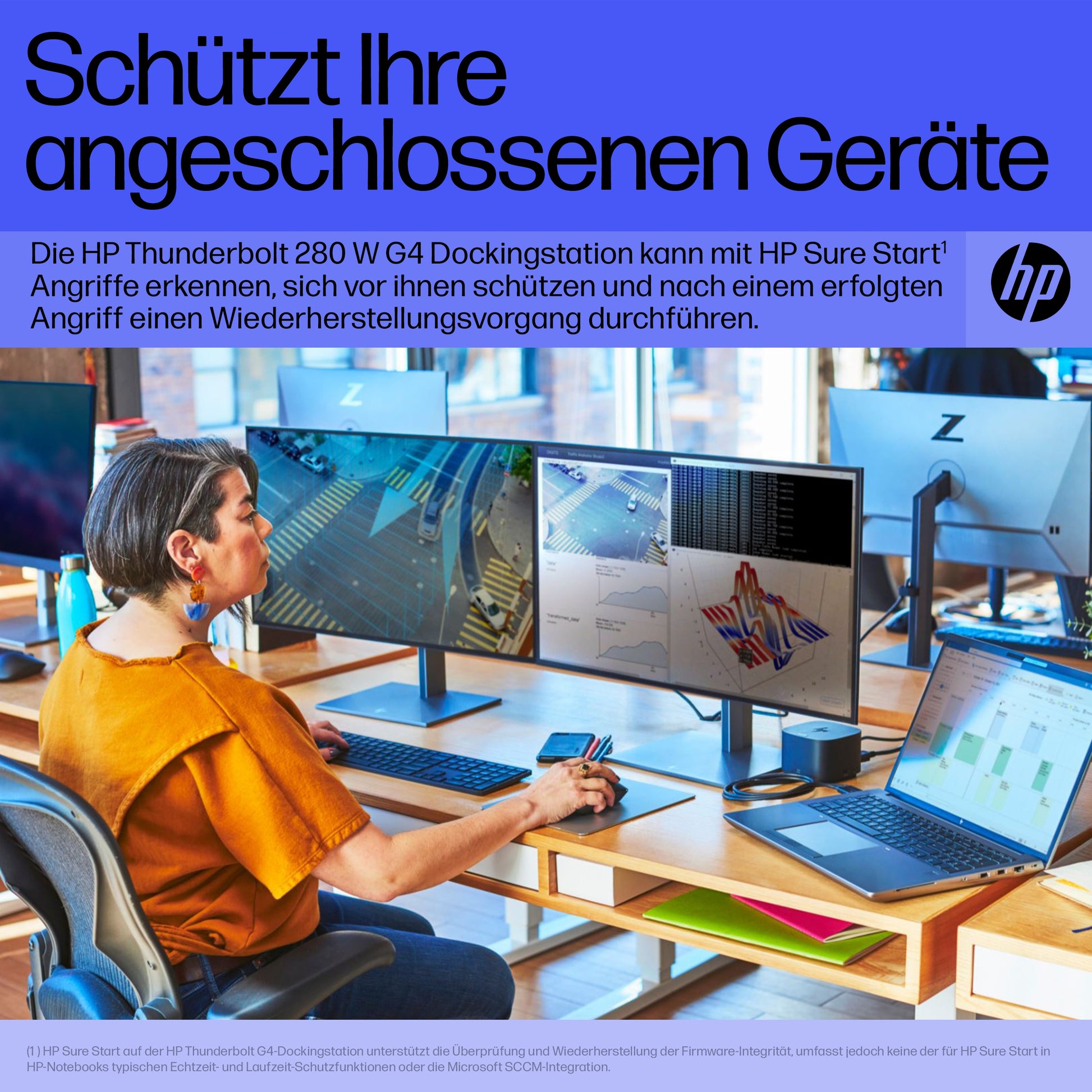 HP G4 Dockingstation – Thunderbolt 4, 2× DP, 1× HDMI, 4× USB-A, 1× USB-C, 280 W PD
