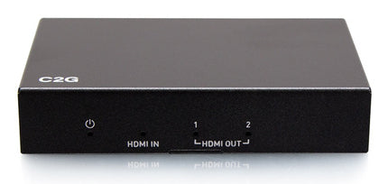 C2G HDMI Splitter, HDMI 2.0, 1× HDMI In / 2× HDMI Out, 4K@60 Hz, HDR, Schwarz