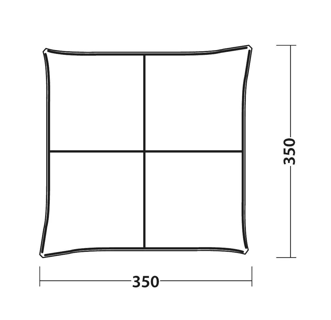 Outwell Pavillon – grau – 350 × 235 cm – Polyester – spritzwassergeschützt, UV-Schutz, flammhemmend