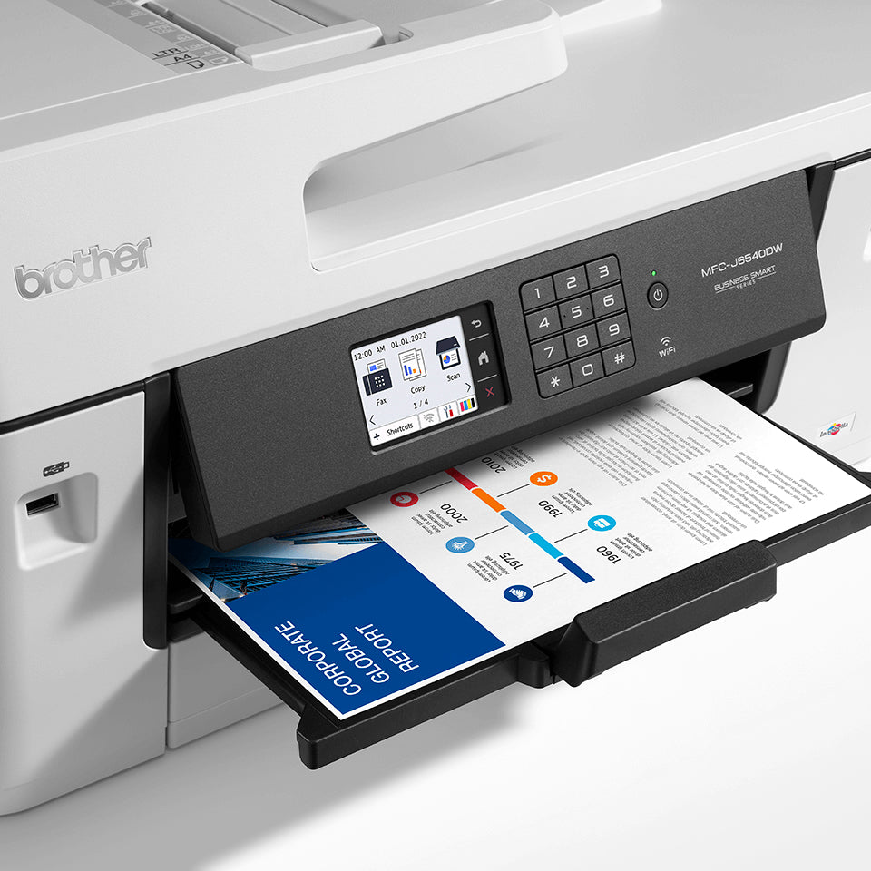 Brother MFC-J6540DWE – Farbiges Tintenstrahl-MFP A3, 4-in-1 – USB/LAN/WLAN – Duplex, ADF – 28 ppm S/W