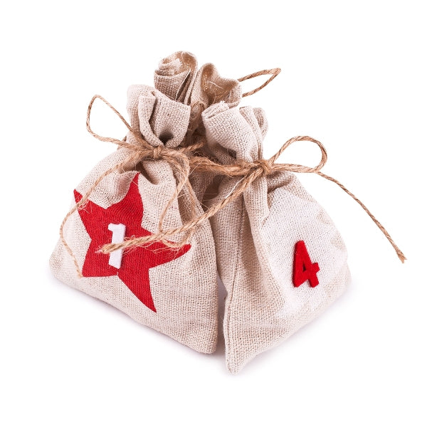 Pajoma Adventskalender Happy – Zahlen – 24-teilig, zum Befüllen – 200 × 8,5 × 12 cm