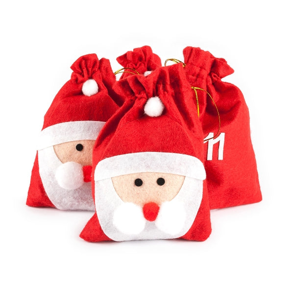 Pajoma Adventskalender – Nikolaus – 24 Beutel, zum Befüllen – Filz, mehrfarbig – 11,5 × 15,5 cm