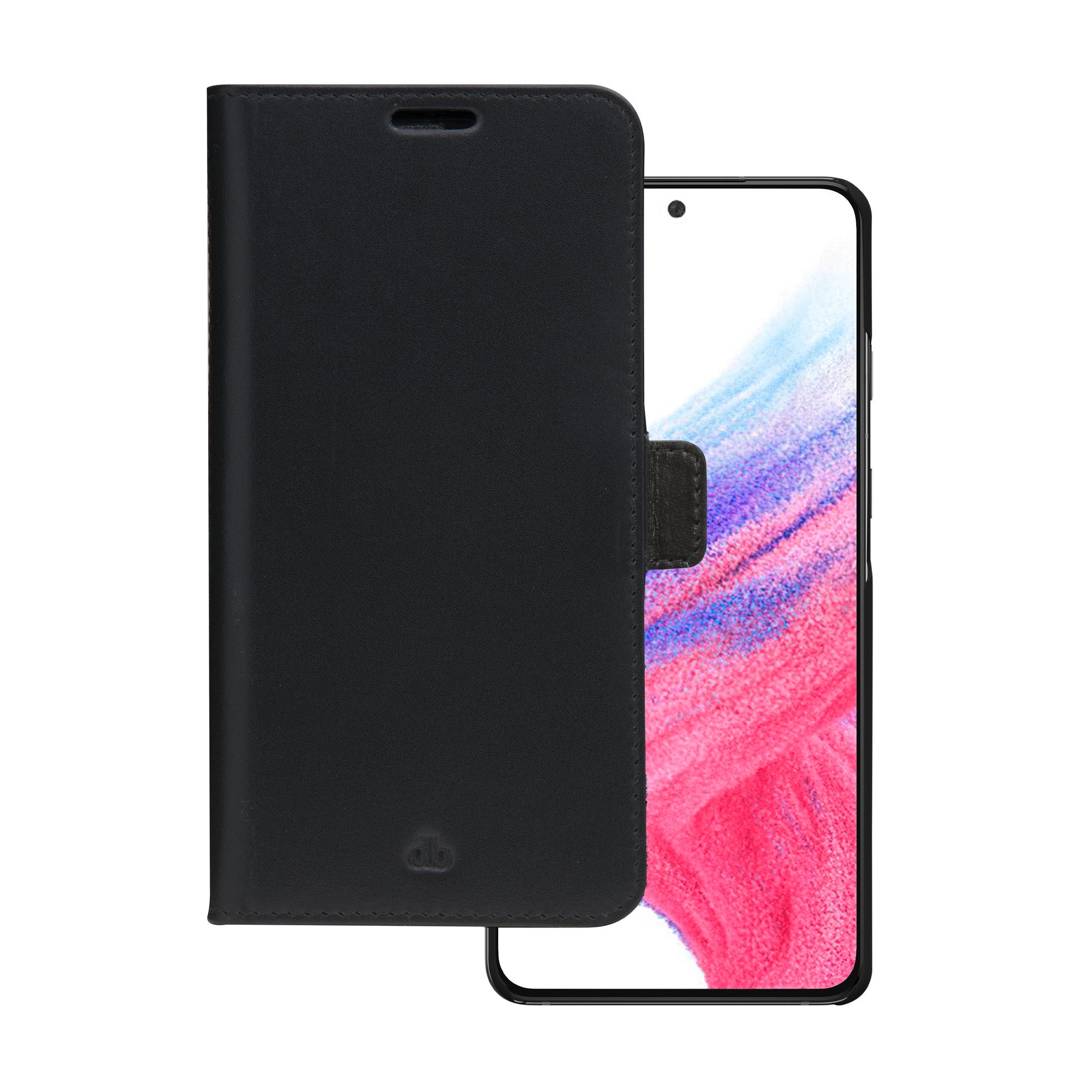 dbramante1928 Lynge Folio – für Samsung Galaxy A53, 3 Kartenfächer, Leder, Schwarz