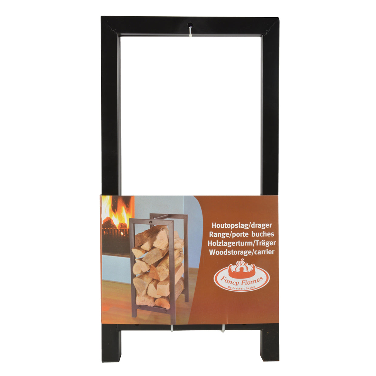Esschert Design FF232 Aufbewahrungskorb – Stahl – Schwarz – 300 × 597 × 235 mm