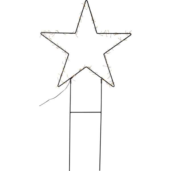 Star Trading Dekorative Aussenleuchte – Ø 60 cm, 38 lm, 2,25 W – Warmweiss, 2400 K – IP44 – Netzbetrieb – Schwarz