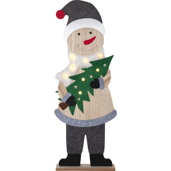Star Trading Dekorationsfigur Billy – 80 cm, Warmweiss, Grau, Timer 6 h/18 h, Batteriebetrieb, 2× AA