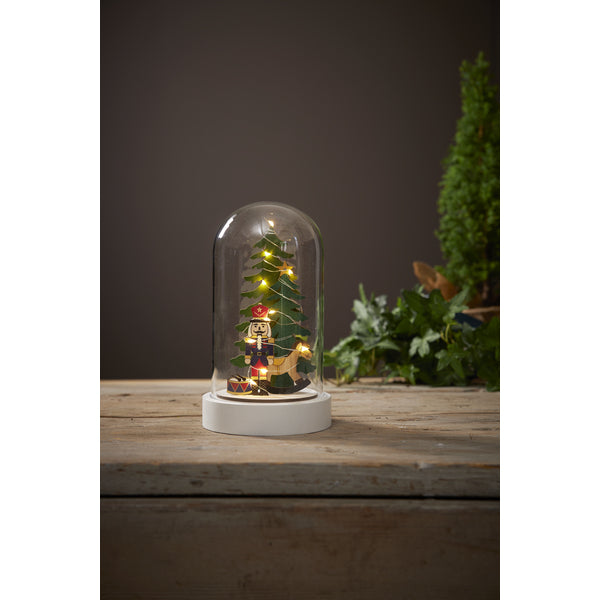 Star Trading Tischleuchte – 8 × 5 × 25 cm, 0,6 W, Warmweiss, grau, Timer (6/18 h), batteriebetrieben