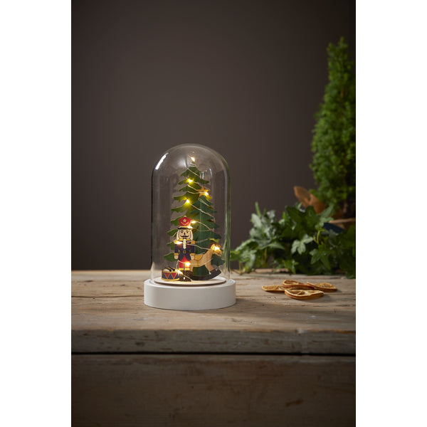 Star Trading Tischleuchte – 8 × 5 × 25 cm, 0,6 W, Warmweiss, grau, Timer (6/18 h), batteriebetrieben