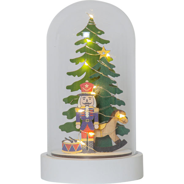 Star Trading Tischleuchte – 8 × 5 × 25 cm, 0,6 W, Warmweiss, grau, Timer (6/18 h), batteriebetrieben