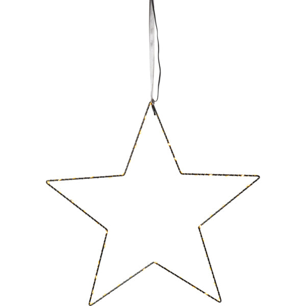 Star Trading Hängende Dekoration Mira – Ø 45 × 0,5 cm, 53 lm, 3,6 W, 2400 K, Warmweiss, Schwarz