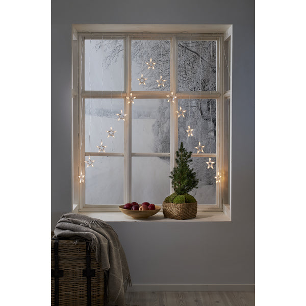 Star Trading Lichterkette DecyStar – Starterset, 120 × 125 cm, 4,5 W, Warmweiss, Transparent, Timer, 15 LEDs