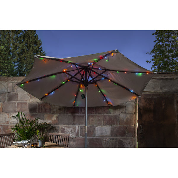 Star Trading Lichterkette – 2,7 m – Mehrfarbig – IP44 – Batteriebetrieb (3×AA) – Timer 6/18 h – Schwarz