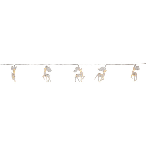 Star Trading Lichterkette – Starterset, 1,85 m, 0,6 W, Warmweiss, Transparent, Timer, 2× AA