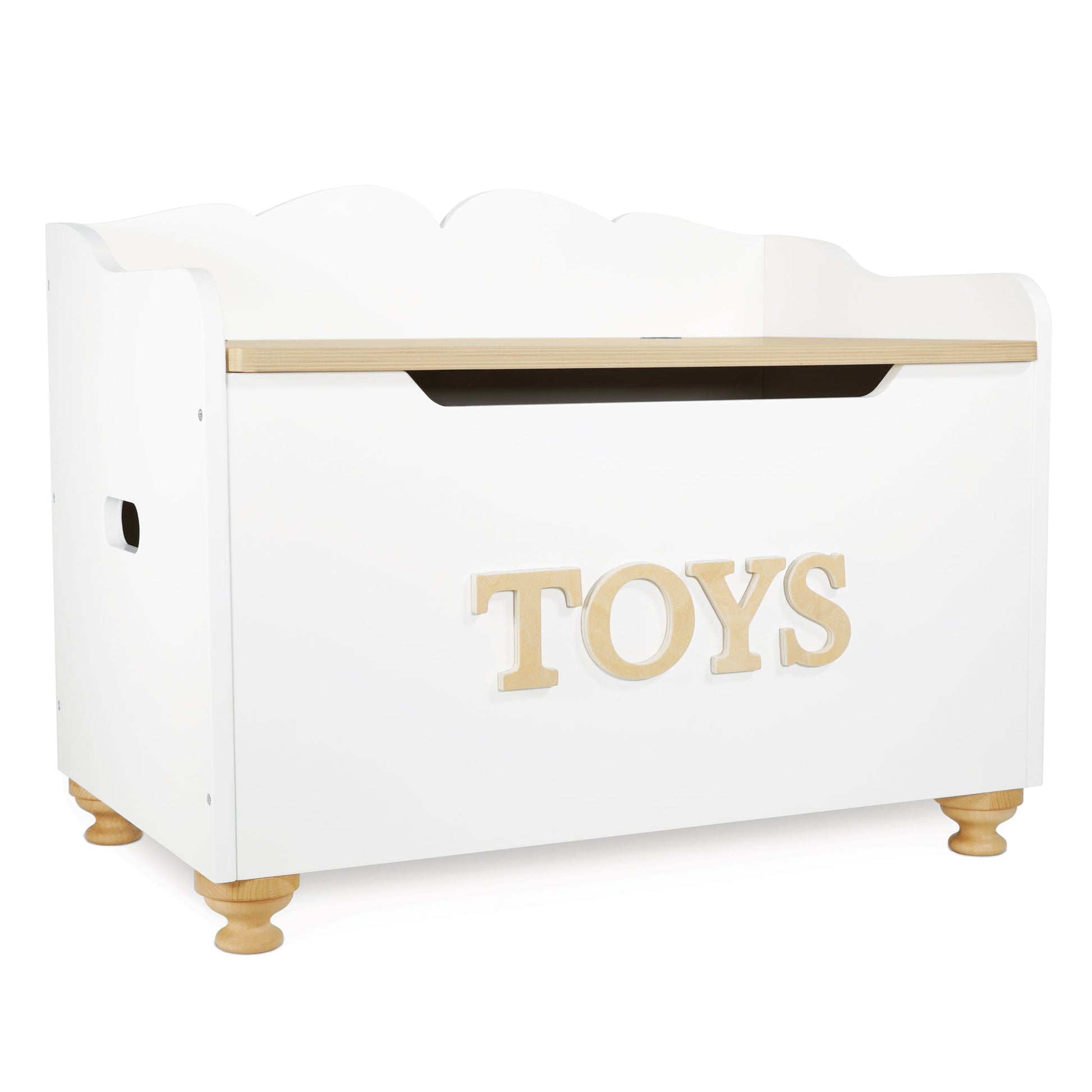 Le Toy Van Aufbewahrungsbox (mit Deckel) – Holz – Weiss – mit Griff – 675 × 530 × 425 mm