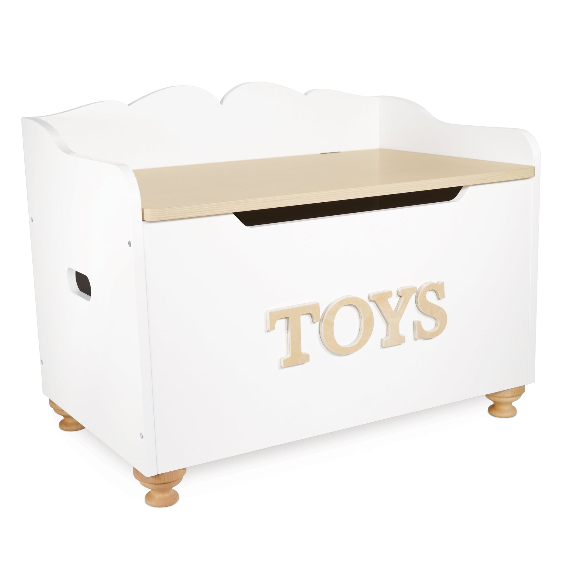 Le Toy Van Aufbewahrungsbox (mit Deckel) – Holz – Weiss – mit Griff – 675 × 530 × 425 mm