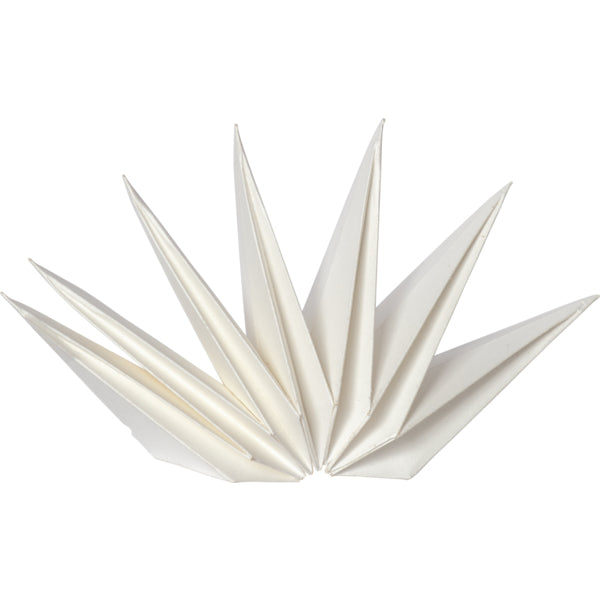 Star Trading Baumspitze – 21 × 33 × 5,5 cm – Metall & Papier, weiss