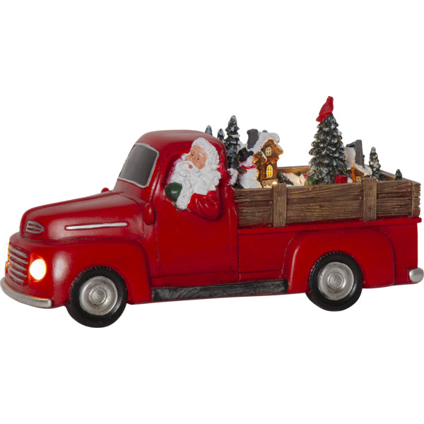 Star Trading Dekolicht Merryville – 28,5 × 11,5 × 14 cm, 0,18 W, Warmweiss, Timer, Batteriebetrieb, Rot