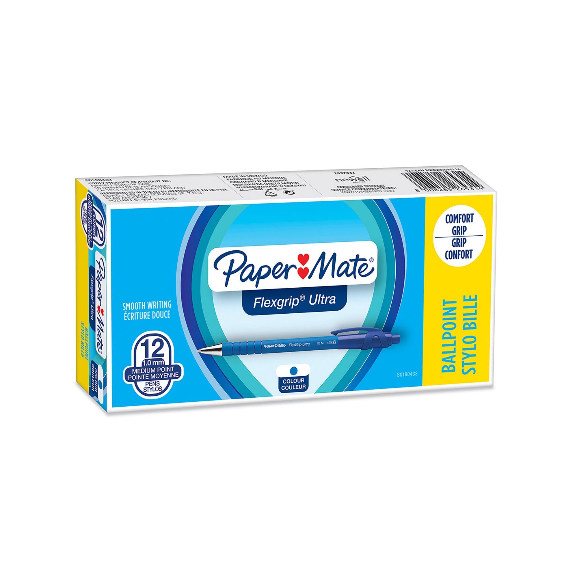 Papermate Kugelschreiber – Blau, Grau, Kunststoff – 12 Stk.