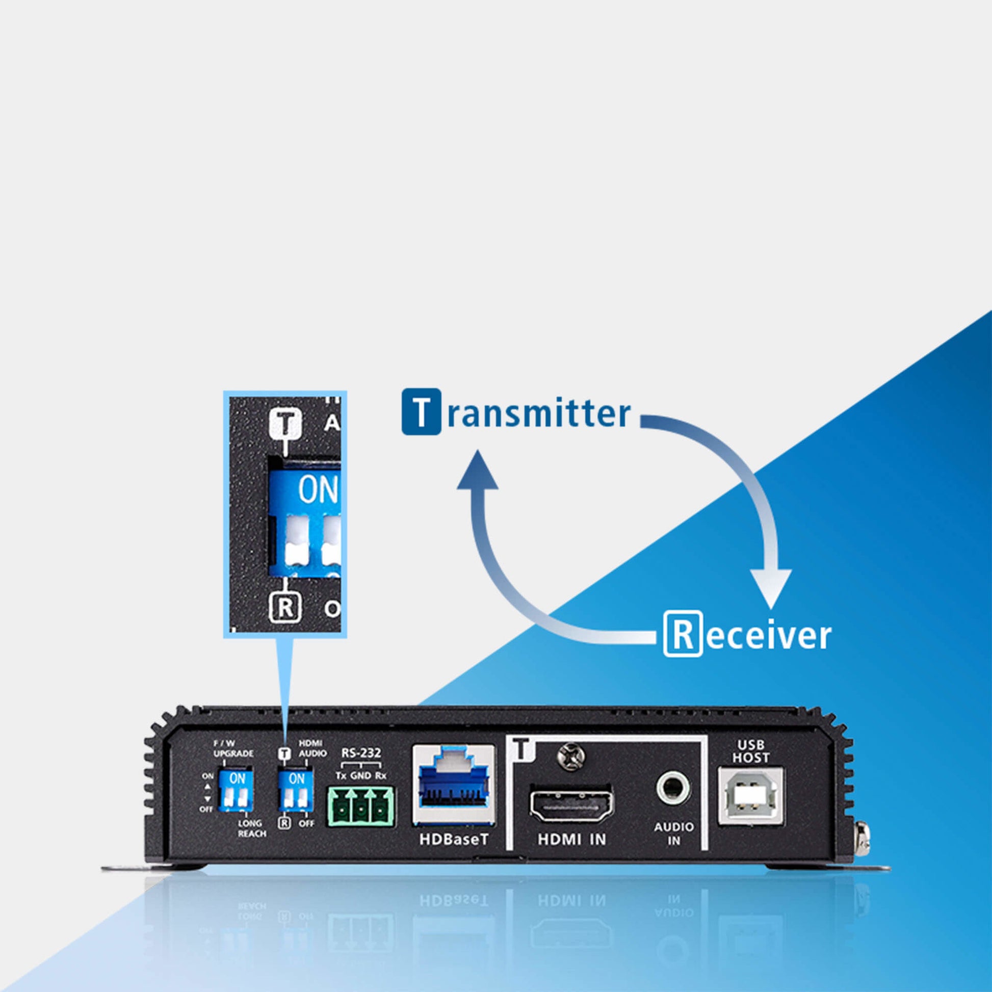 ATEN True 4K VE1843 – AV-Repeater – 4K UHD (4096×2160), HDBaseT 100 m – Schwarz, Metall
