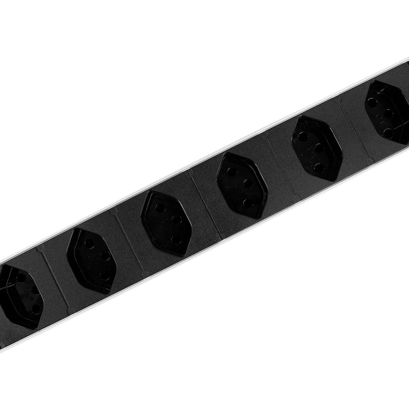 Steffen ALUMODULAR – Steckdosenleiste, 6× T13, mit externem Schalter, 3 m, Stecker T12, IP20