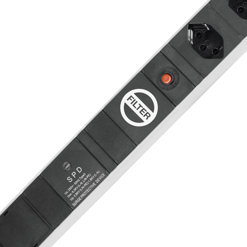 Steffen ALU Modular – Steckdosenleiste, 5× T13, ohne Schalter, 3 m, Stecker T12, IP20, Überspannungsschutz