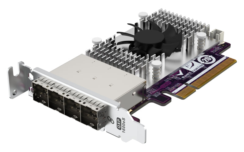 QNAP QXP-1600eS-A1164 PCIe Host-Bus-Adapter – PCIe 3.0, Mini-SAS zu 4× SATA – für Windows, Linux