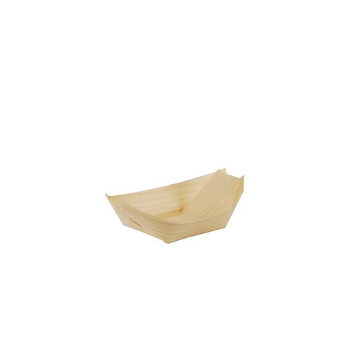 Papstar Schale/Schüssel, Kiefernholz Oval – 11 × 6,5 cm – natur – 50 Stk.