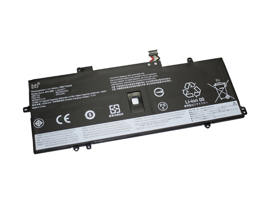 BTI Notebook-Akku – für Lenovo – 51 Wh, 15,36 V (4 Zellen) – Schwarz