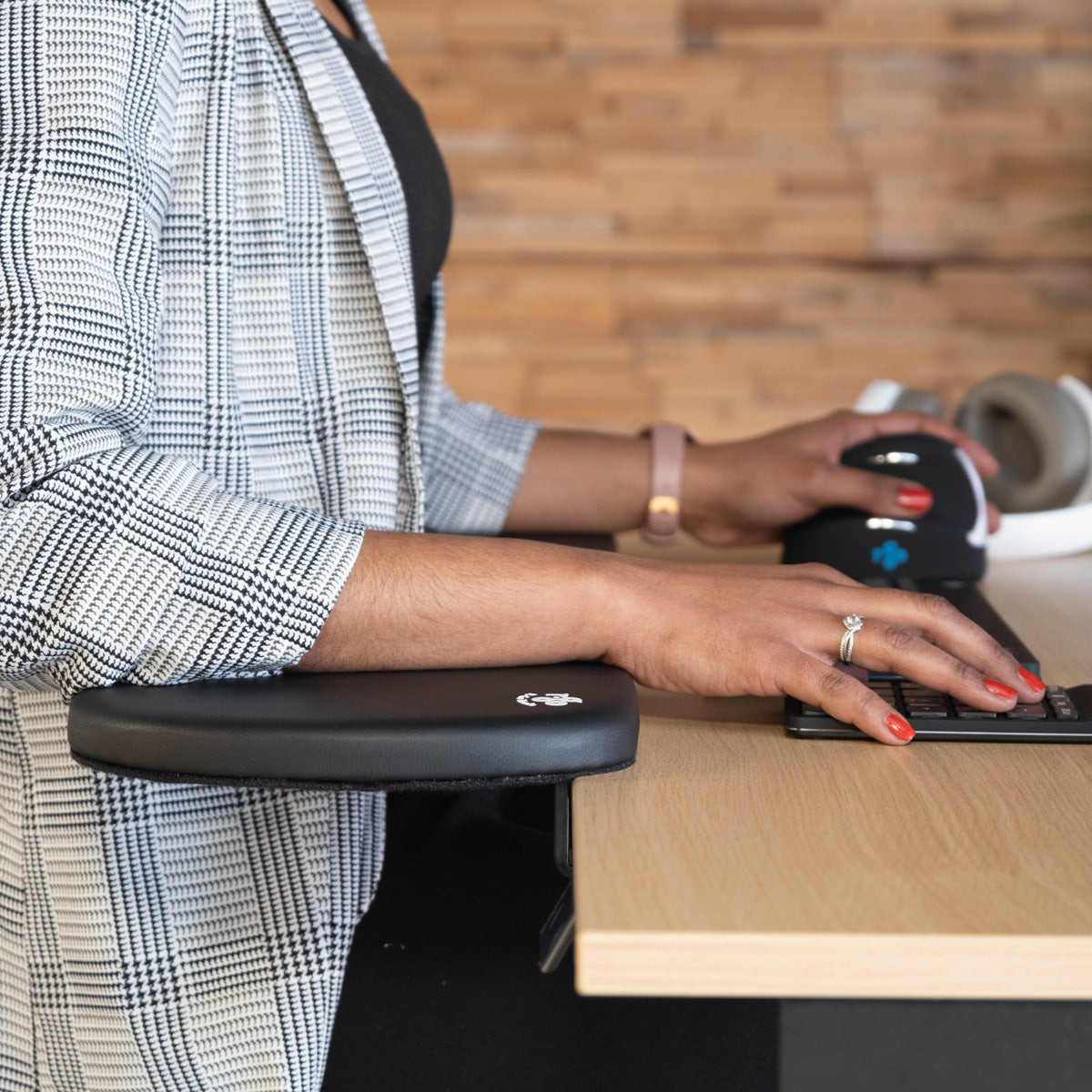 R-Go Tools Tastatur-Handgelenkauflage – Schaumstoff, ergonomisch – schwarz