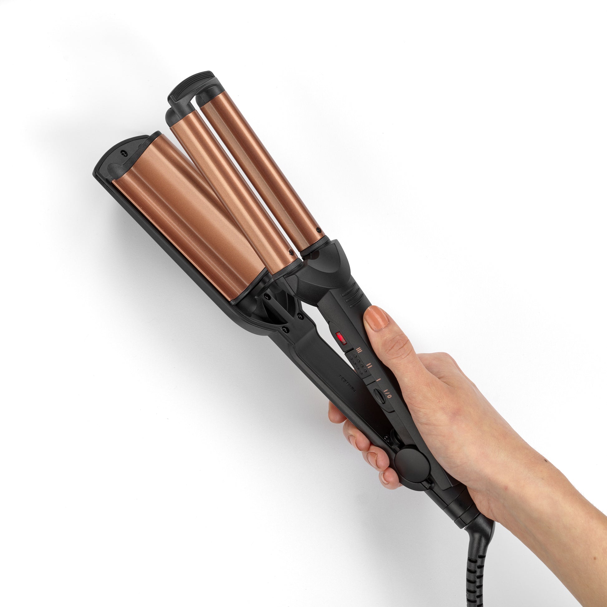 BaByliss Lockenstab W2447E – Keramikbeschichtung, 160–200 °C, 3 Stufen – 2,5 m Kabel – Schwarz/Orange
