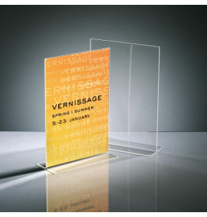 Sigel Tischaufsteller – 210 × 300 mm, transparent, Kunststoff, wiederablösbar
