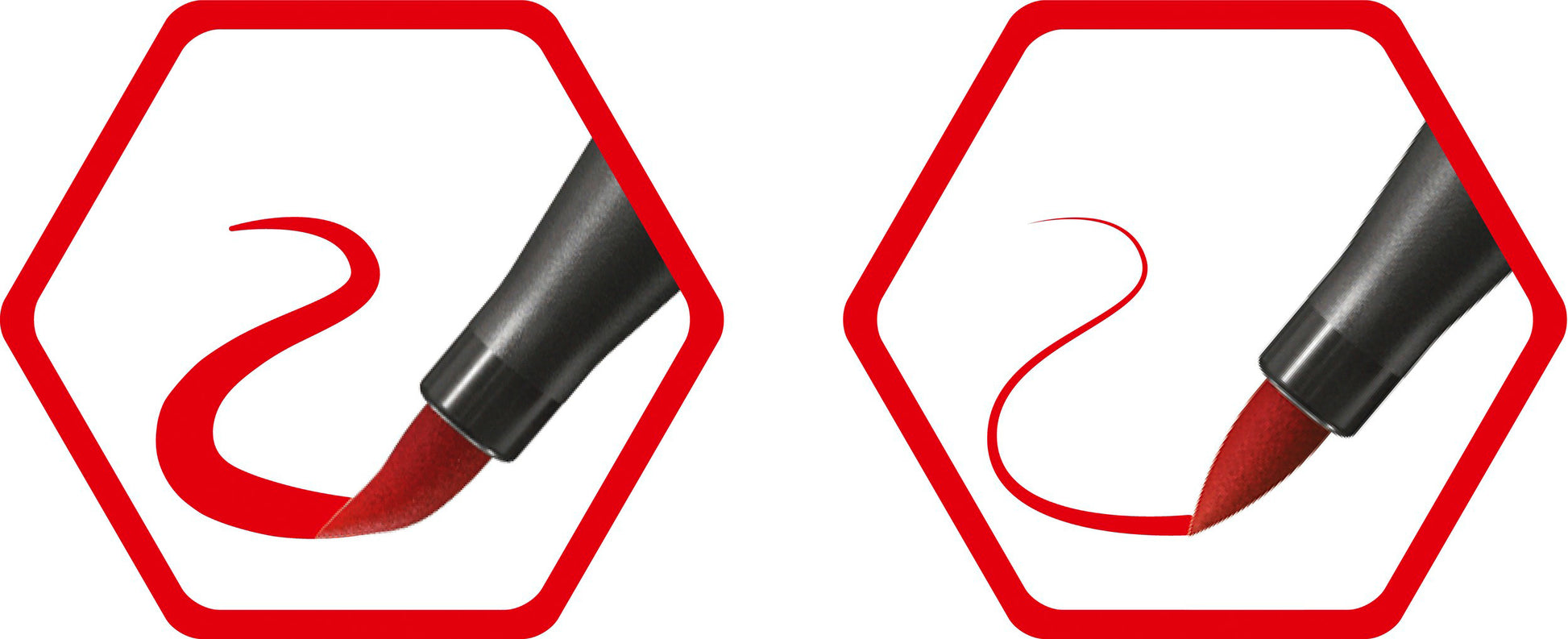 STABILO Pen 68 Brush Filzstift – Pinselspitze, 1 mm, wasservermalbar, Rot